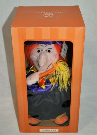 Dept 56 Halloween Plush Witch Animated Musical Sings Dances - Rare