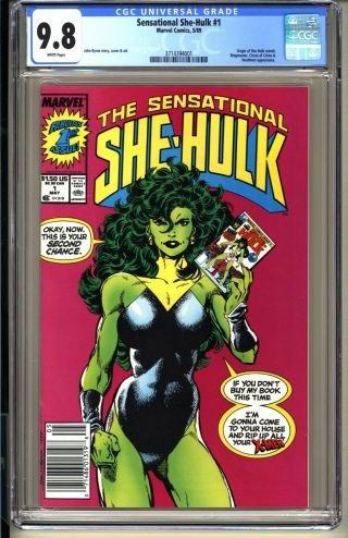 Sensational She - Hulk 1 Cgc 9.  8 Wp Nm/mt Marvel Comics 1989 (vol 2) John Byrne
