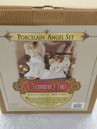 Porcelain Angel Set Grandeur Noel Collector 