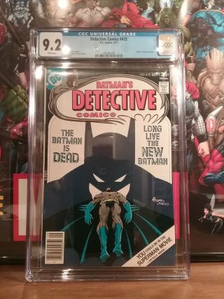 Detective Comics 472 Cgc 9.  2 Nm - (1977 Dc) Death Of Hugo Strange
