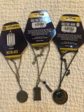 Doctor Who Necklace Set Of 3 Tardis Whovian
