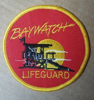 Baywatch Lifeguard Swimsuit Logo Patch 3 1/2 Inches Wide