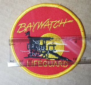 Baywatch Lifeguard Swimsuit Logo Patch 3 1/2 inches wide 2
