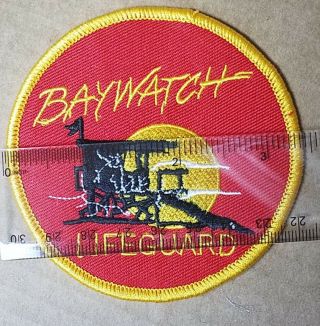 Baywatch Lifeguard Swimsuit Logo Patch 3 1/2 inches wide 3