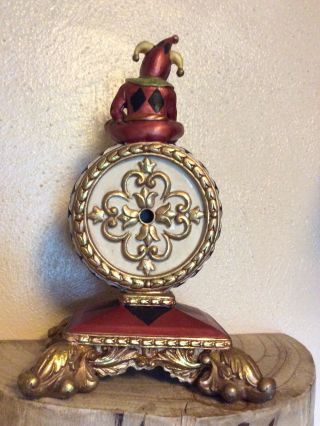 Cute Jester Clock Figurine With Clock. 3
