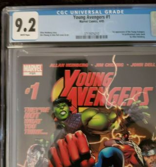 Young Avengers 1 CGC 9.  2 - freshly graded - 2005 - 1st App Kate Bishop Disney, 2
