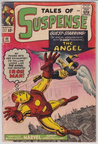 Tales Of Suspense 49 G - Vg 3.  0 Iron Man The Angel Steve Ditko Art