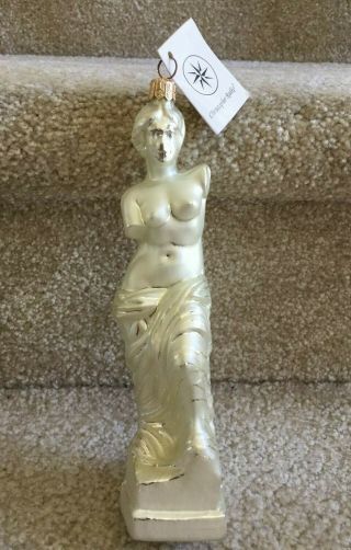 Christopher Radko Venus De Milo Goddess Blown Glass Ornament Org Tag