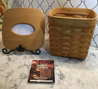 Longaberger Tall Square Tissue Basket With Lid