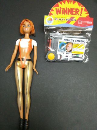 Leeloo Dallas Hand Painted Barbie With Multipass.
