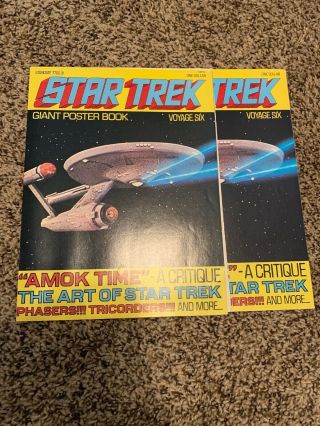 Vintage Star Trek Giant Poster Book Voyage Six 6 1977