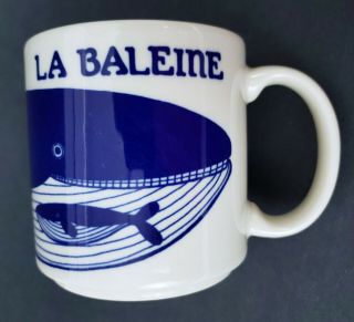 Taylor and Ng Mug La Baleine Coffee Cup The Whale Mother and Child Blue 1979 2