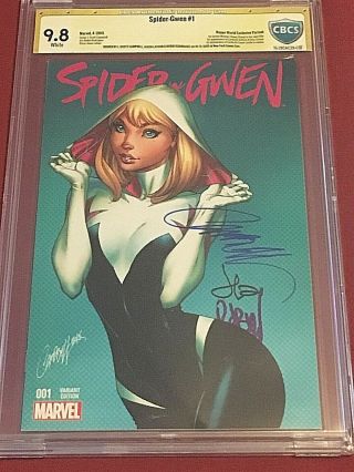 Spider - Gwen 1 Cbcs 9.  8 Signed Campbell Latore Rodriguez All 3 2015 Cgc