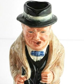 Royal Doulton Winston Churchill Character Toby Jug Small 4 " Retired 1991 Made Uk