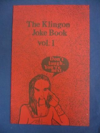 Star Trek The Klingon Joke Book Vol.  1 Vgc