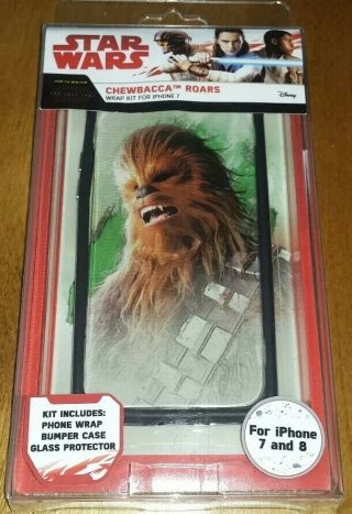 Disney Star Wars Chewbacca Roars Wrap Kit Case For Iphone 7 -