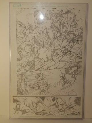 Masters Of The Universe Comic Book Page Art Pow Rodrix He - Man Skeletor