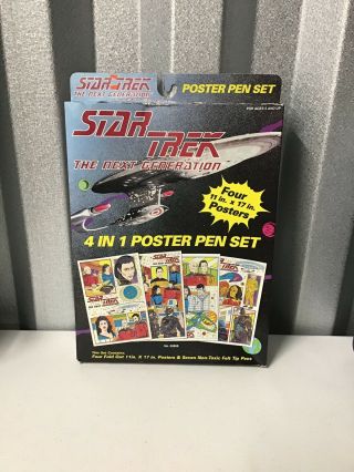 Star Trek: The Next Generation 4 In 1 Poster Pen Set 1990’s