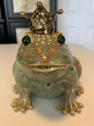 Partylite Frog Prince Tealight Votive Candle Holder P9742 - Reactive Glaze