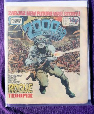 2000ad Prog 228 1st Rogue Trooper Dave Gibbons Art Key Issue Comic Judge Dredd