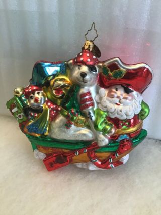 Christopher Radko “yo Ho Ho Pirate Santa” Ornament Made In Poland