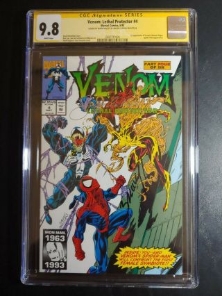 Venom Lethal Protector 4 Cgc 9.  8 " Wp " Ss Bagley And Rosa Signatures