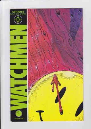 Watchmen 1 - 12,  1986,  Dc Comics,  Full 12 Issue Mini Series/ Set Alan Moore Vf/nm
