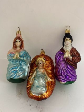 Christopher Radko Holy Family Trinity Ornament Boxed Set 3 Ltd 1996 9997