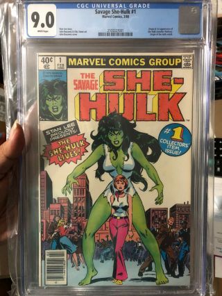 Savage She Hulk 1 Newstand Edition Cgc 9.  0 Marvel Comics