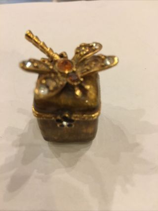 Miniature Jay Strongwater Enamel Crystal Trinket Box