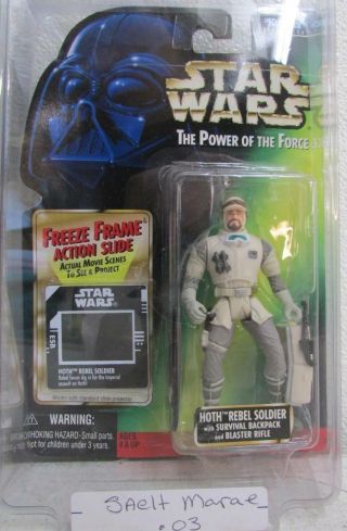 Kenner Hasbro Star Wars Power Of The Force Freeze Frame Hoth Rebel Soldier Sw4