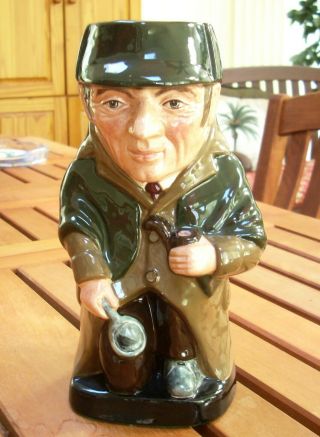 Vintage Royal Doulton Toby Jug Mug D6661 Sherlock Holmes 1980 Character Figurine