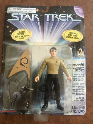 Star Trek Playmates Scott Exclusive Spencer Gifts Figure Scotty 1996 -