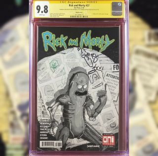 Rick And Morty 37 Sketch Variant Cgc 9.  8 Ss 3x Tini Howard Kyle Starks Vasquez