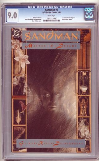 Sandman 1 Cgc 9.  0 (1989) Neil Gaiman Story 1st Morpheus Appearance