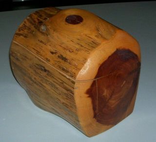 Cedar Wood Log Jewelry - Trinket Storage Box,  Well Crafted Three Level Storage