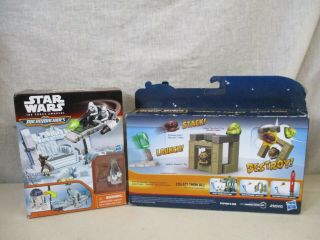 2 Vintage Star Wars Micromachines Angry Birds Star Wars Figures In Boxes Hasbro