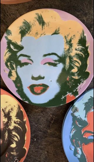 Marilyn Monroe Andy Warhol Plates - Set Of 4.