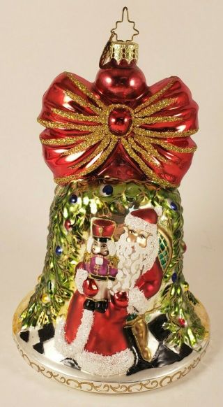 Christopher Radko Nutcracker Christmas Bell Ornament