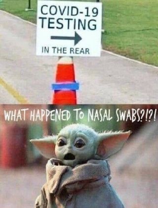Baby Yoda Meme " Nasal Swabs " Fridge Magnet 5 