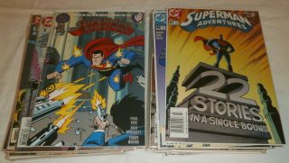 Superman Adventures 1 - 6,  12,  19,  22 - 24,  26,  27,  29,  40 - 43,  45,  48,  51 - 54,  61 - 66.  5,  41,  65