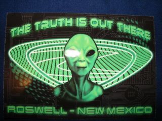 Roswell Mexico Ufo Crash Landing The Truth Is Out There Alien Postcard