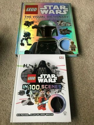 2 Books - Lego Star Wars Visual Dictionary & In 100 Scenes (no Minifgures)