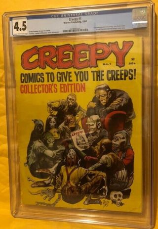 Creepy 1 1964 Warren Comic 1st Appearance Uncle Creepy Frank Frazetta Cgc 4.  5