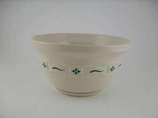 Longaberger Pottery Large Mixing Bowl Heritage Green 10 "