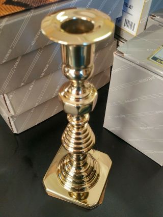 BALDWIN,  Beehive CandleStick Polished Brass,  7008,  9.  75 