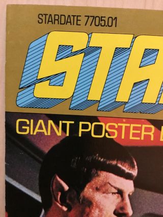 Vintage 1977 Star Trek Giant Poster Book Voyage Nine Spock Kirk Cover VF 2