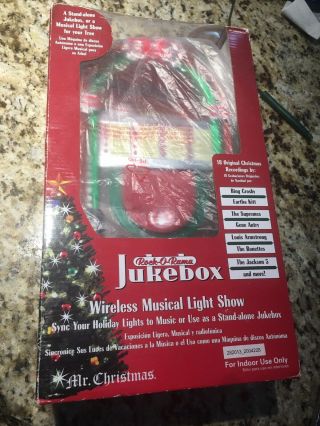 Mr.  Christmas Rock - O - Rama Jukebox Wireless Musical Light Show 18 Songs Uwb