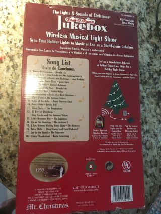 Mr.  Christmas Rock - O - Rama Jukebox Wireless Musical Light Show 18 Songs UWB 3