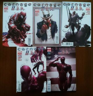 Carnage Usa 1 - 5 - Complete Series Clayton Crain Zeb Wells Spider - Man - 2011